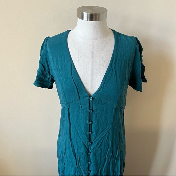 New! Monrow button down short sleeve maxi dress 17839 - Picture 3 of 8